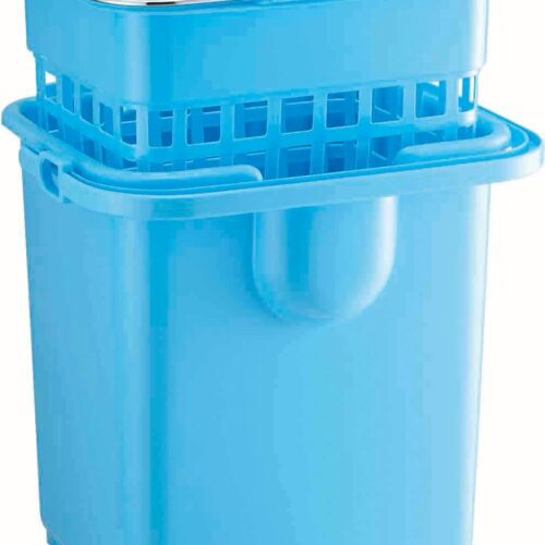 日本山崎 YAMAZAKI 專業方型水桶組｜內外雙桶設計、輕鬆過濾髒汙、平板拖把專用、輕巧好收納 CL883