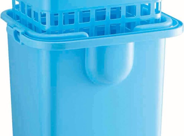 日本山崎 YAMAZAKI 專業方型水桶組｜內外雙桶設計、輕鬆過濾髒汙、平板拖把專用、輕巧好收納 CL883